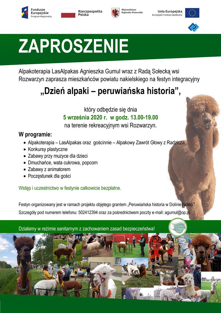 Plakat z informacjami nt. festynu.